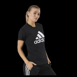 Discount adidas Essentials Regular T-Shirt Black / White Svart