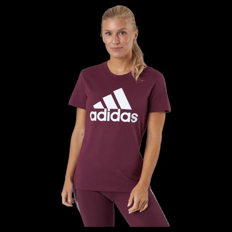 Clearance adidas Essentials Regular T-Shirt Victory Crimson / White Röd