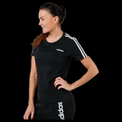 Clearance adidas Essentials 3S Slim Tee Black / White Svart