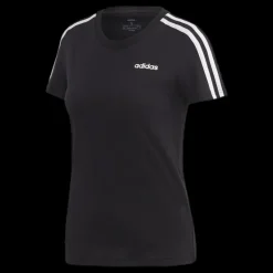 Clearance adidas Essentials 3S Slim Tee Black / White Svart