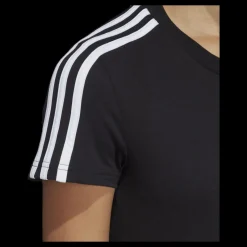 Clearance adidas Essentials 3S Slim Tee Black / White Svart