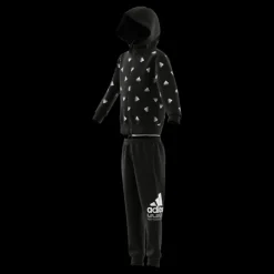 Clearance adidas Essentials Seasonals Brand Love Tracksuit Black Svart