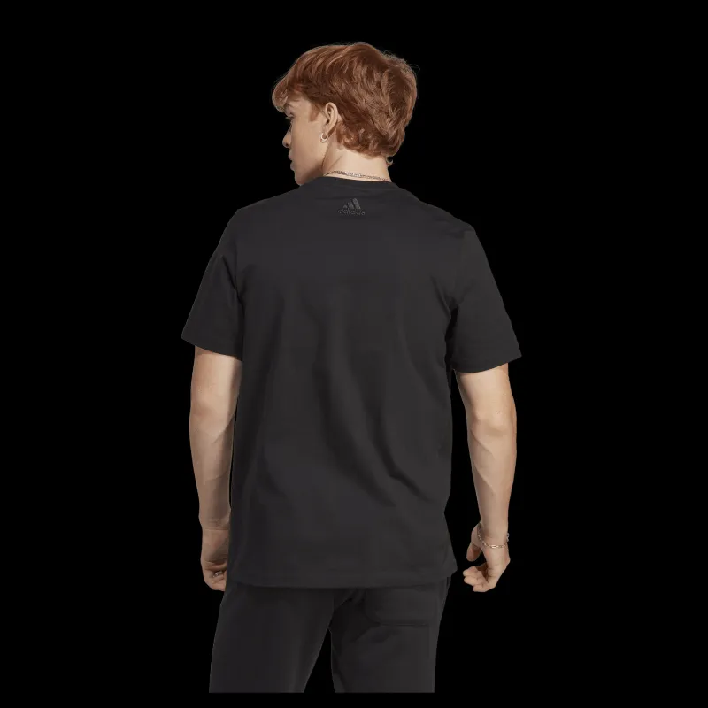 Sale adidas Essentials Single Jersey Big Logo T-Shirt Black / White Svart