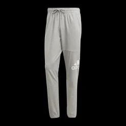 Hot adidas Essentials Single Jersey Tapered Badge of Sport Joggers Grey Grå