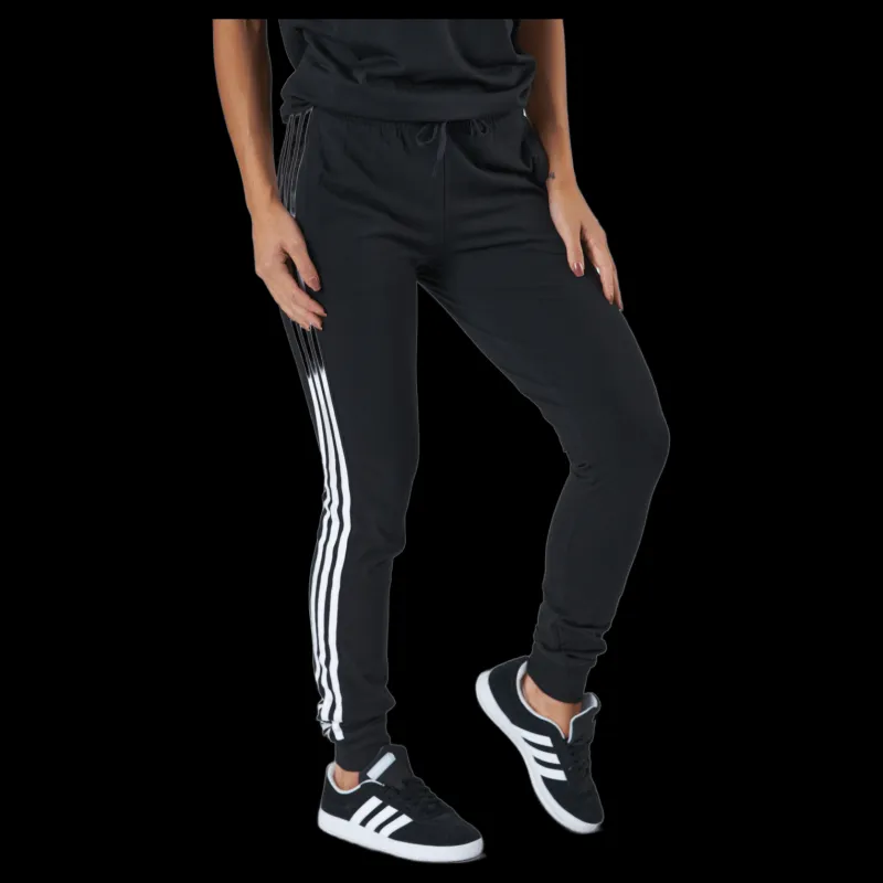 adidas Essentials Single Jersey 3-Stripes Joggers Black Svart Outlet