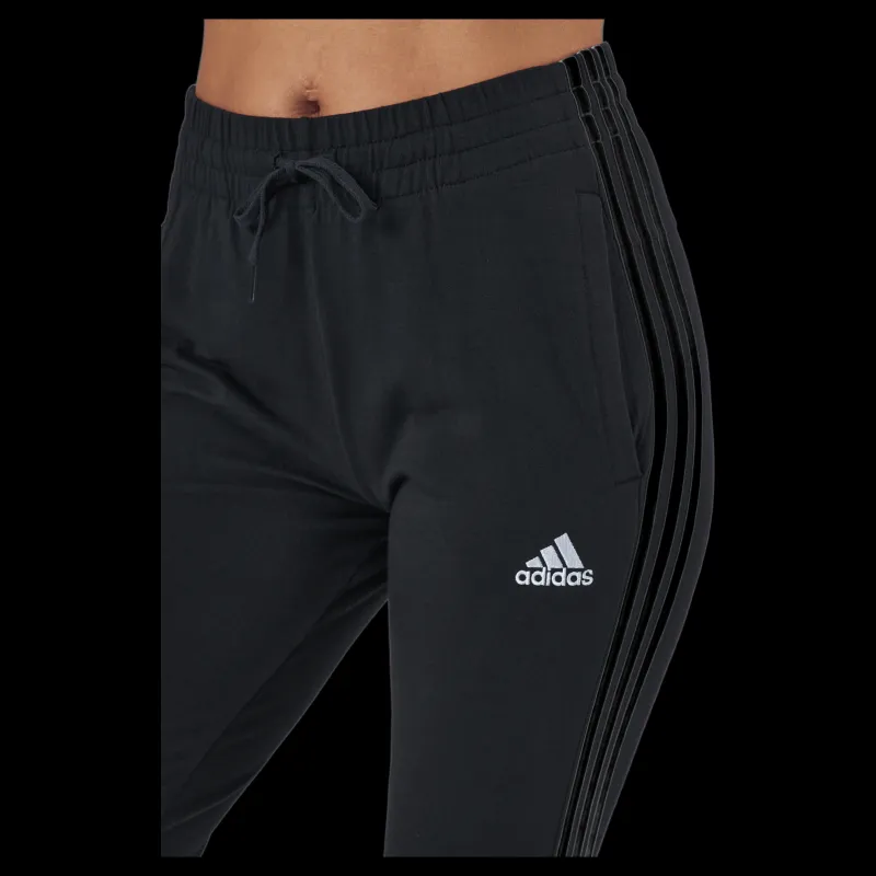 adidas Essentials Single Jersey 3-Stripes Joggers Black Svart Outlet