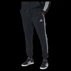 New adidas Essentials Slim 3 Stripes Pants Black / White Svart