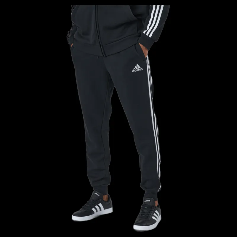 New adidas Essentials Slim 3 Stripes Pants Black / White Svart