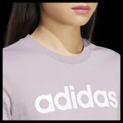 adidas Essentials Slim Logo T-Shirt Preloved Fig / White Lila