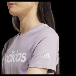 adidas Essentials Slim Logo T-Shirt Preloved Fig / White Lila