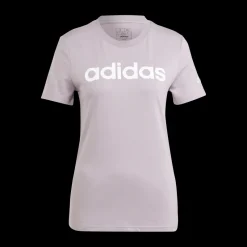 adidas Essentials Slim Logo T-Shirt Preloved Fig / White Lila