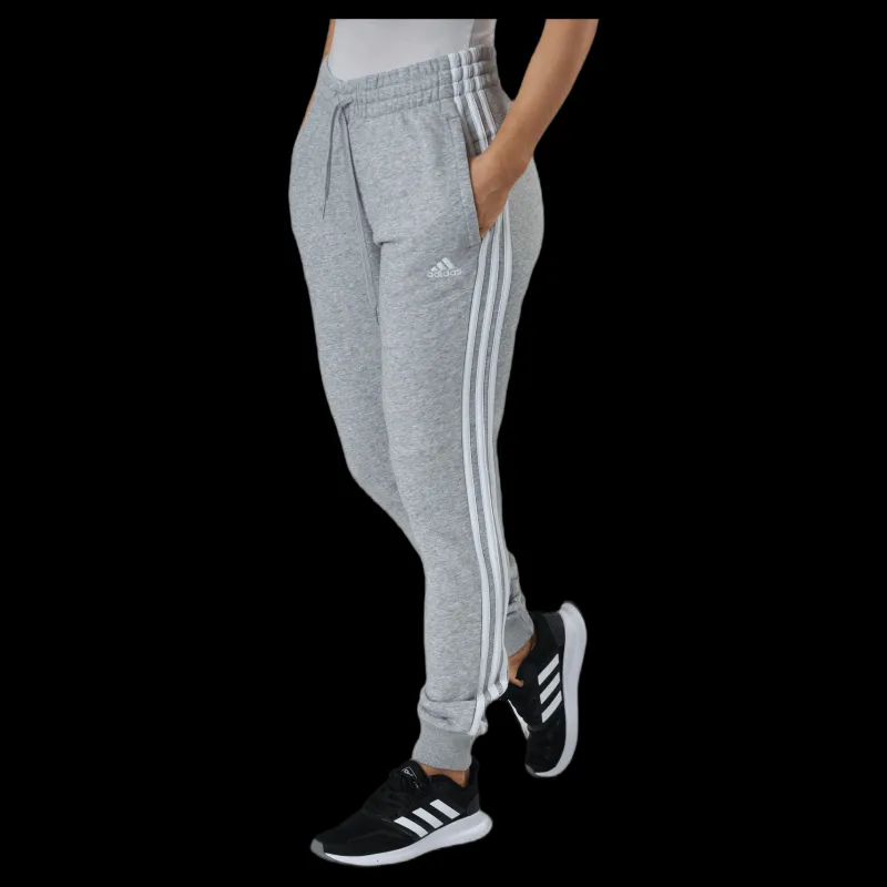 adidas Essentials Slim Tapered Cuffed Pant Medium Grey Heather / White Grå
