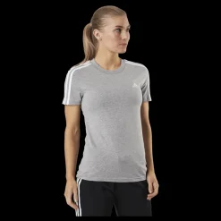 Best adidas Essentials Slim T-Shirt Medium Grey Heather / White Grå