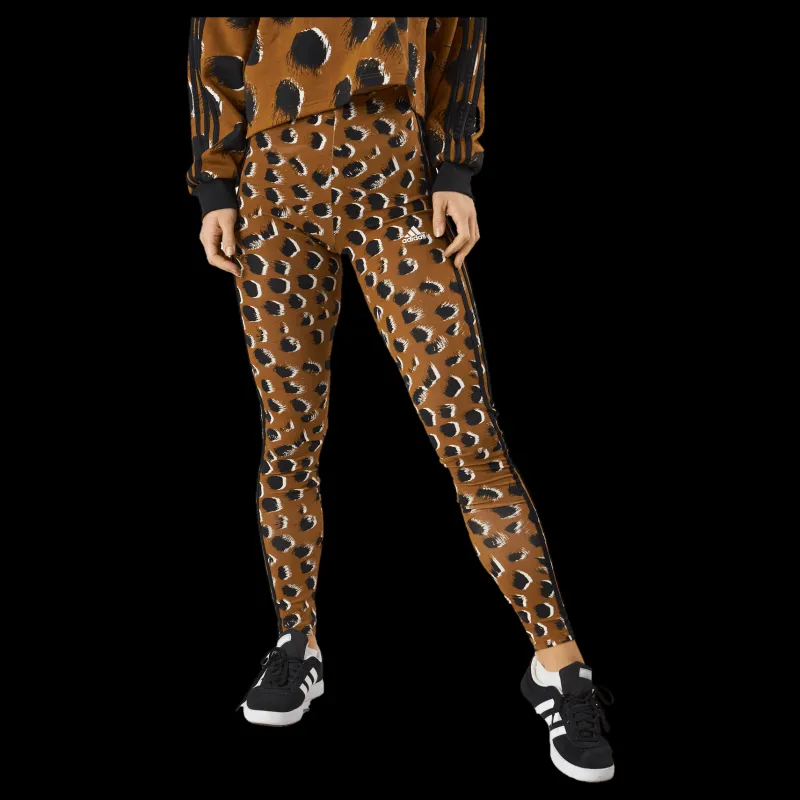 Best adidas Essentials 3-Stripes Animal Print Leggings Brostr/Multco/Black Svart