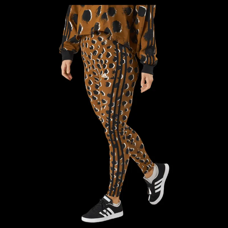 Best adidas Essentials 3-Stripes Animal Print Leggings Brostr/Multco/Black Svart