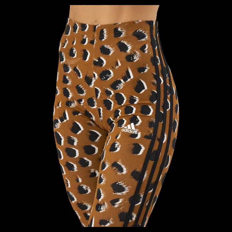 Best adidas Essentials 3-Stripes Animal Print Leggings Brostr/Multco/Black Svart