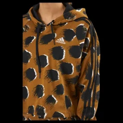 adidas Essentials 3-Stripes Animal Print Hoodie Brostr/Multco/Black Svart Clearance