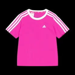Hot adidas Essentials 3-Stripes Cotton Loose Fit Boyfriend T-Shirt Selufu/White Rosa