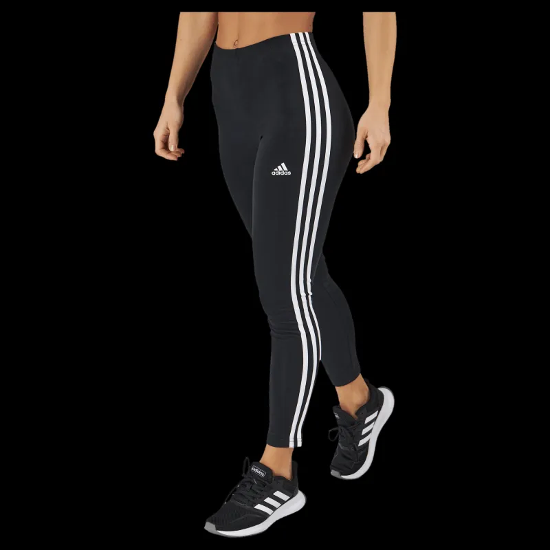adidas Essentials 3-Stripes High-Waisted Single Jersey Leggings Black / White Svart Outlet