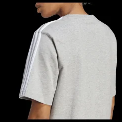 Hot adidas Essentials 3-Stripes Single Jersey Boyfriend Tee Dress Medium Grey Heather / White Grå