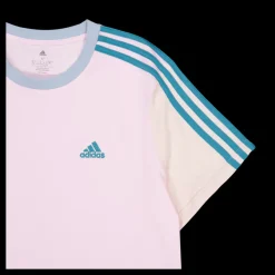 adidas Essentials 3-Stripes Single Jersey Crop Top Clear Pink Rosa Hot