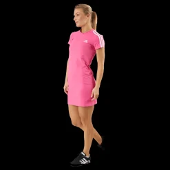 adidas Essentials 3-Stripes Tee Dress Pulmag/White Rosa