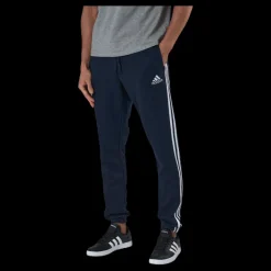 New adidas Essentials Tapered Elasticcuff 3 Stripes Pant Legend Ink / White Blå och Vit