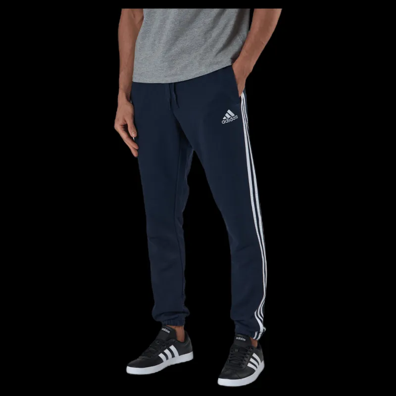New adidas Essentials Tapered Elasticcuff 3 Stripes Pant Legend Ink / White Blå och Vit