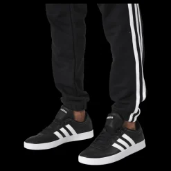 adidas Essentials Tapered Elasticcuff 3 Stripes Pant Black / White Svart Outlet