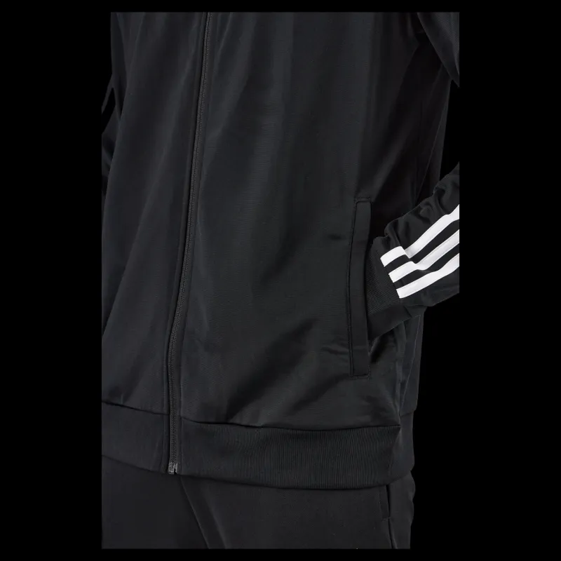 adidas Essentials Warm-Up 3-Stripes Track Top Black Svart New