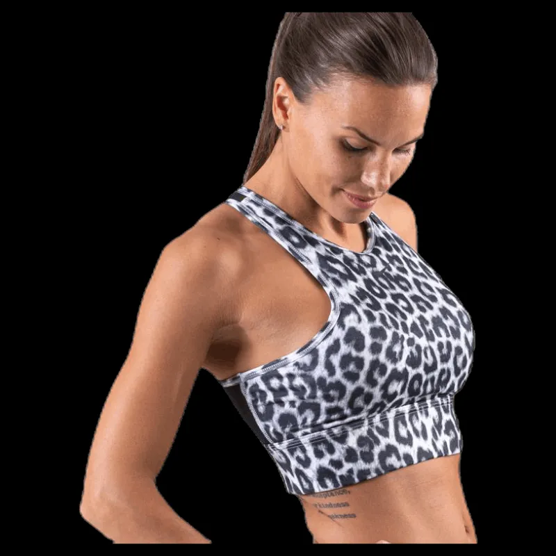 Nike Everything Leopard Bra White/Black Flerfärgad
