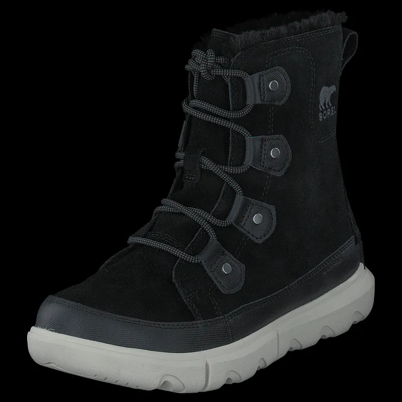 Best Sorel Explorer Ii Joan Faux Fur Wp Black, Fawn Svart