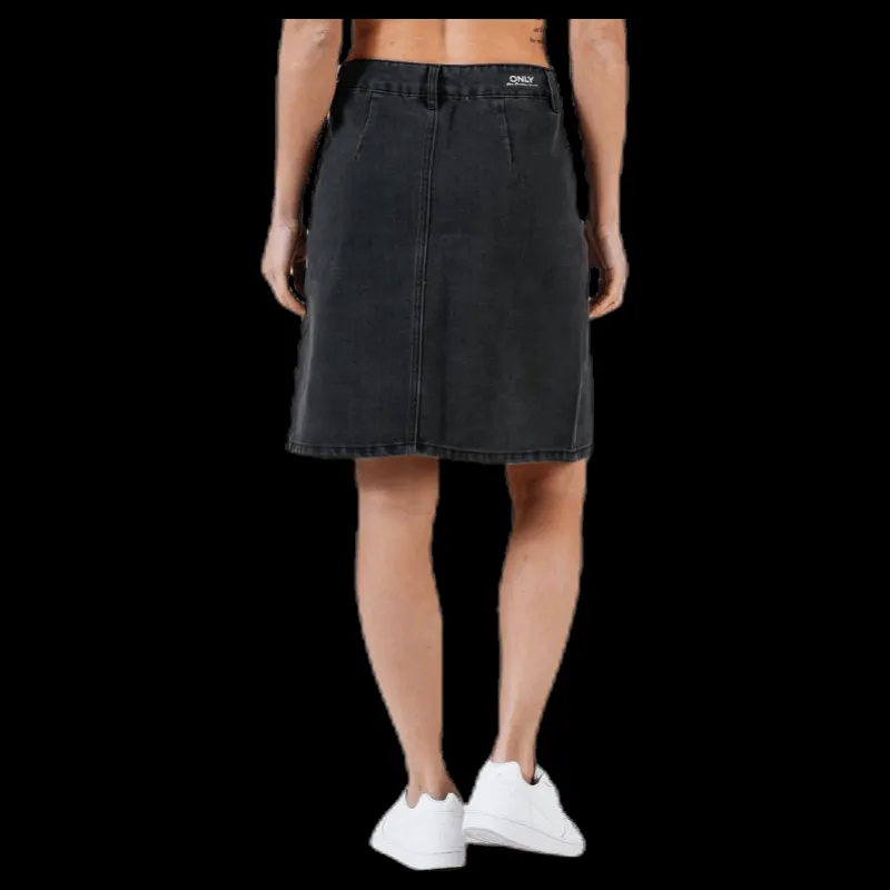Discount Only Farrah Reg Dnm Skirt Black Svart