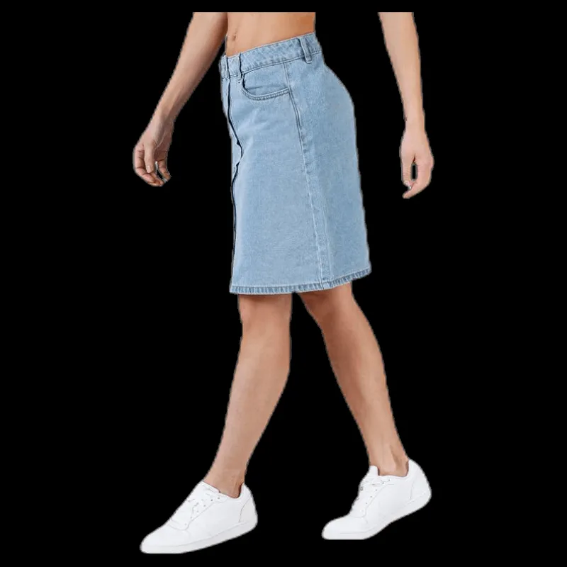 Online Only Farrah Reg Dnm Skirt Blue Blå