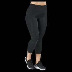 Nike Fast Women's Mid-Rise Crop Running Leggings BLACK/REFLECTIVE SILV Svart Online