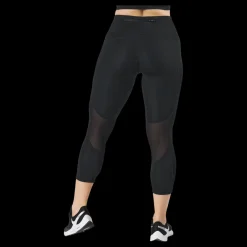 Nike Fast Women's Mid-Rise Crop Running Leggings BLACK/REFLECTIVE SILV Svart Online
