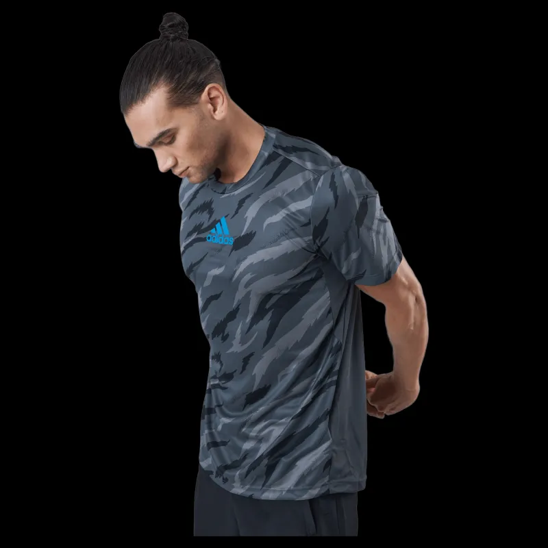 adidas Feelstrcamo Tee Grey Six/blue Rush Blå Discount