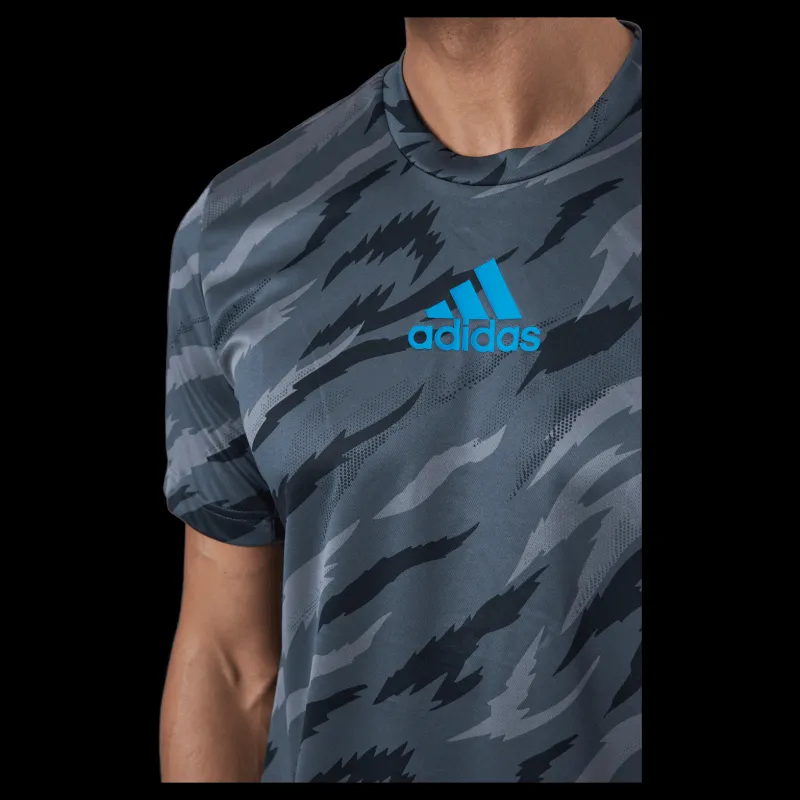 adidas Feelstrcamo Tee Grey Six/blue Rush Blå Discount