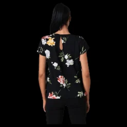 Only First One Ss Aop Top Black Svart Outlet