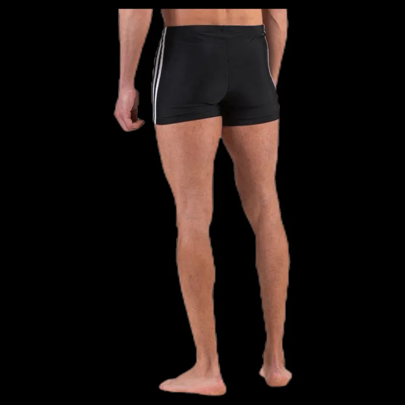 adidas Fitness 3 Stripes Swim Boxer Black / White Svart