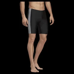 New adidas Fitness 3 Stripes Swim Jammer Black / White Svart