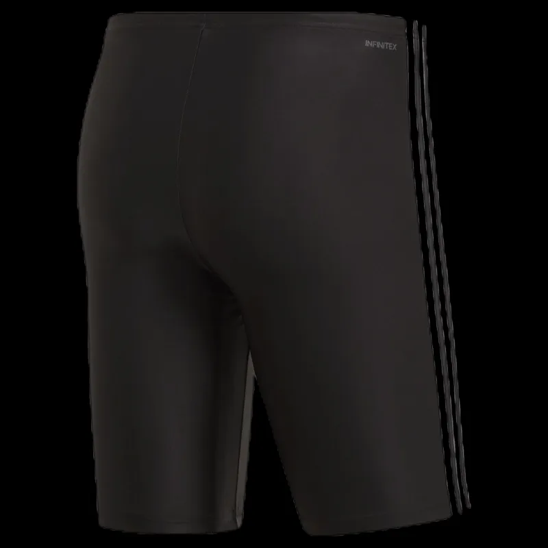 New adidas Fitness 3 Stripes Swim Jammer Black / White Svart