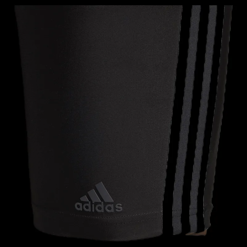 New adidas Fitness 3 Stripes Swim Jammer Black / White Svart