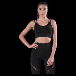 BLACC Fitness Seamless Mesh Bra Black Svart