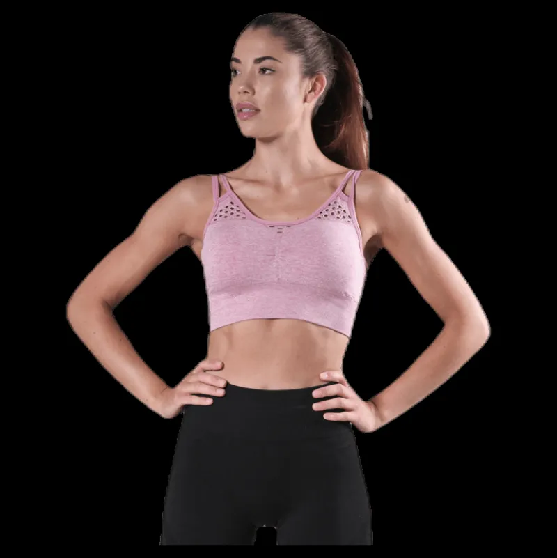BLACC Fitness Seamless Mesh Bra Pink Rosa Online