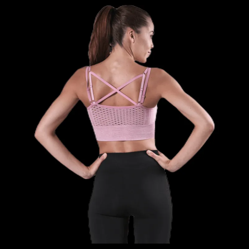 BLACC Fitness Seamless Mesh Bra Pink Rosa Online