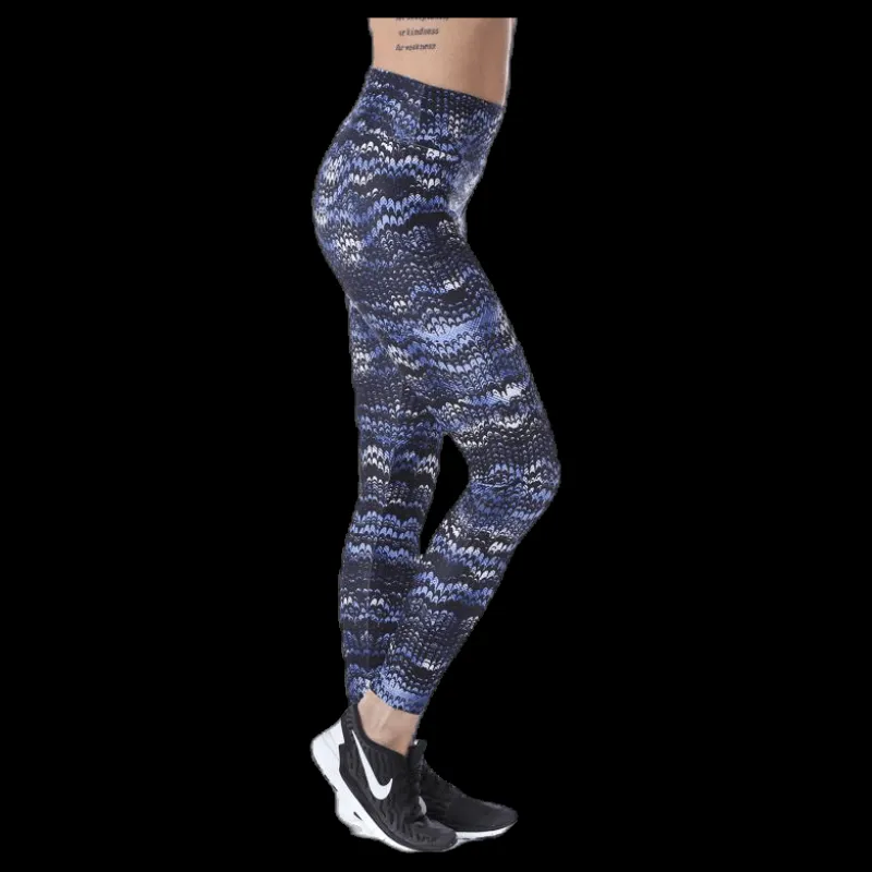 Röhnisch Flattering AOP Tights Blue/Black Blå och Svart Outlet