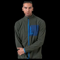 Bula Fleece Jacket Olive green/Blue Blå och Grå
