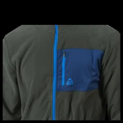 Bula Fleece Jacket Olive green/Blue Blå och Grå