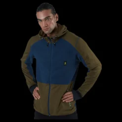 Online Bula Fleece Zip Hood Blue/Green Blå och Grön